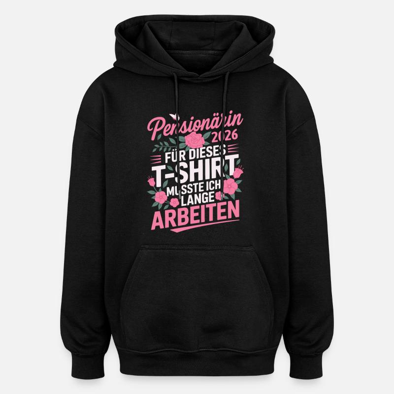 Retraité 2026 - Sweat à capuche oversize unisexe - noir