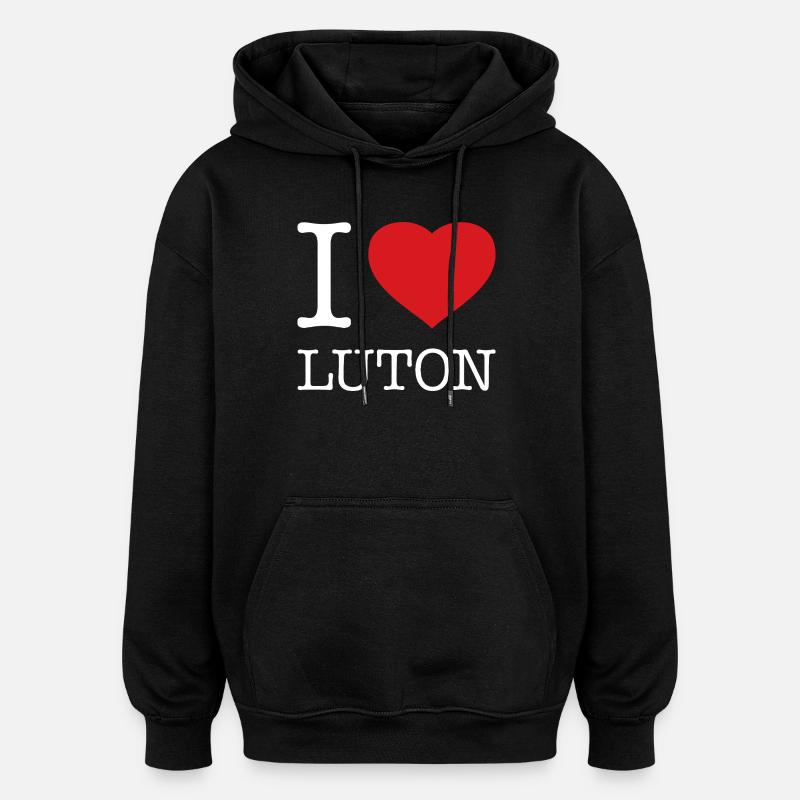 J’adore Luton - Sweat à capuche oversize unisexe - noir