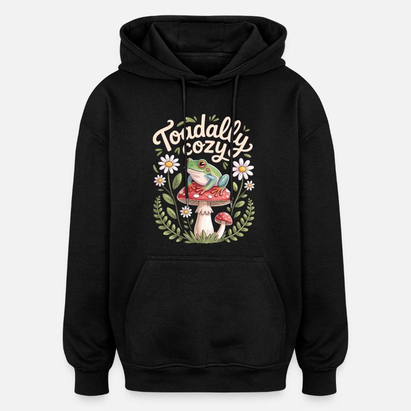 Rainette Humour Grenouille Arboricole - Sweat à capuche oversize unisexe - noir