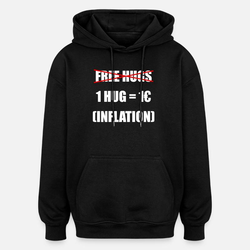 Câlins gratuits - Ajustés à l’inflation - Sweat à capuche oversize unisexe - noir