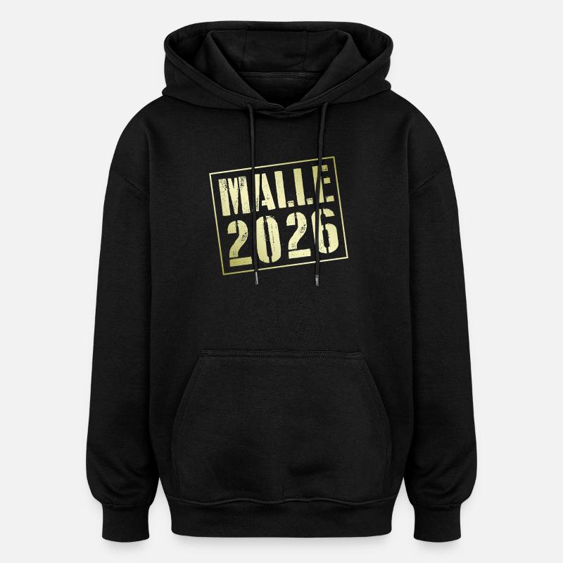 Malle 2026 - Sweat à capuche oversize unisexe - noir