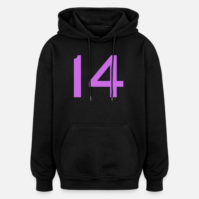 14 - Sweat à capuche oversize unisexe - noir