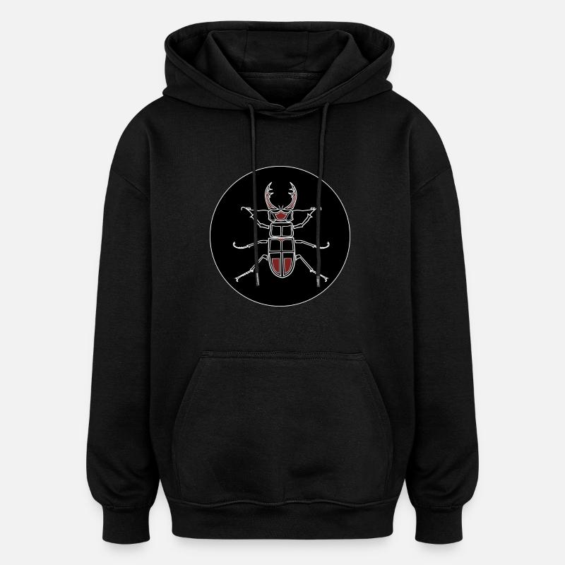 lucane - Nature - Sweat à capuche oversize unisexe - noir