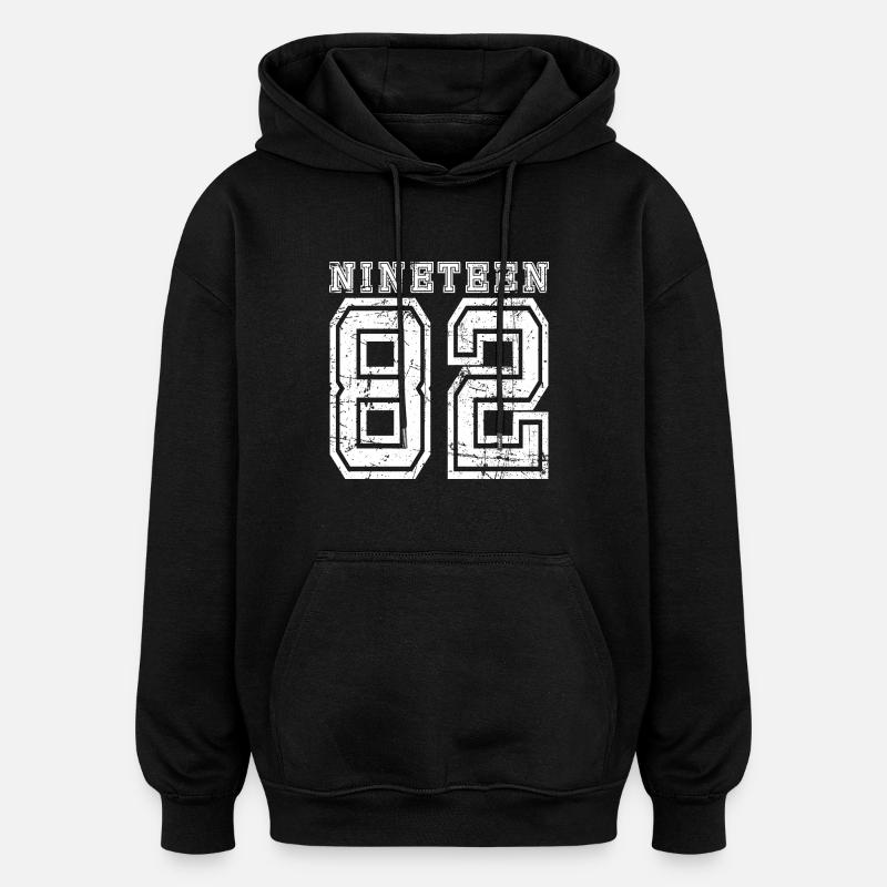 1982 NINETEEN - Sweat à capuche oversize unisexe - noir