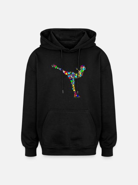 ice skating - Oversized Unisex Hoodie - black