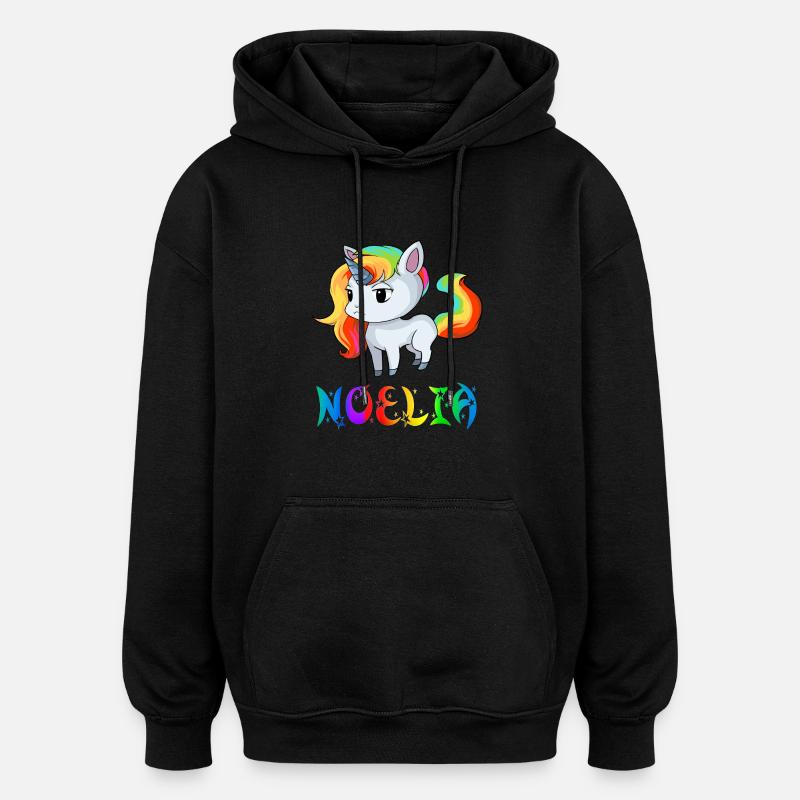 Noelia Einhorn - Sweat à capuche oversize unisexe - noir
