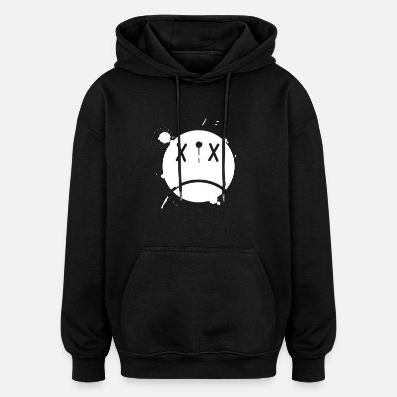 Smiley 01 - Oversized Unisex Hoodie - black