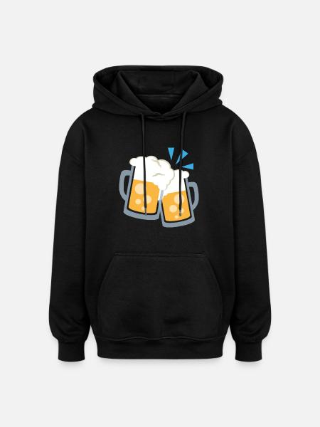 bier krüge - Oversized Unisex Hoodie - Schwarz