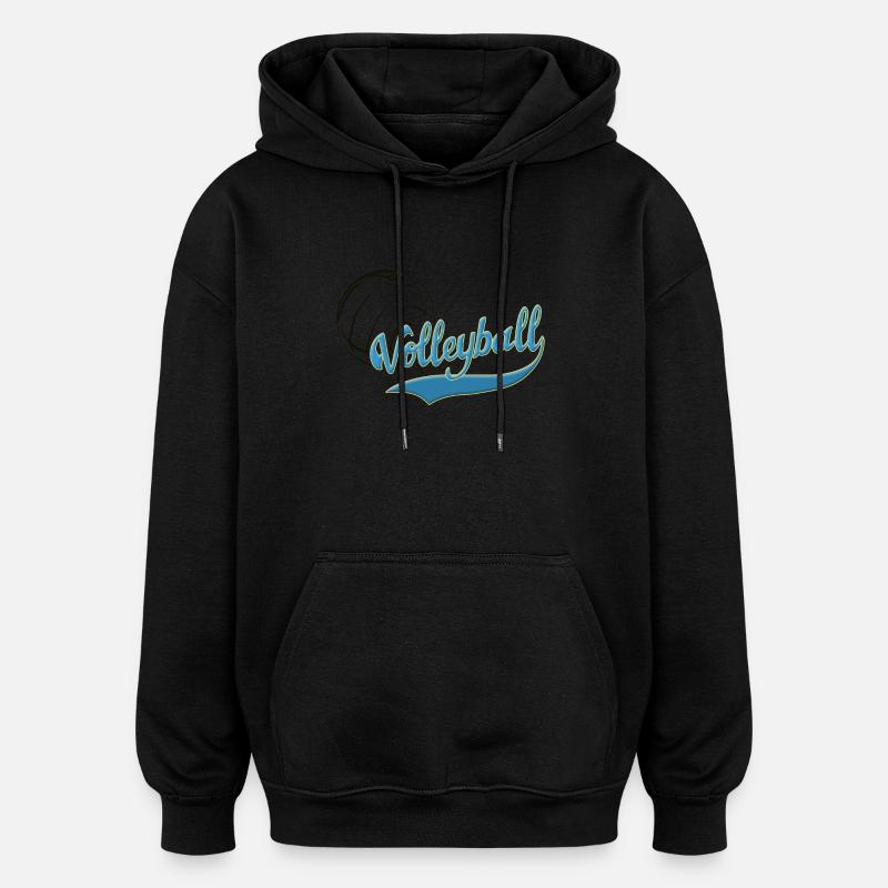 Volley-ball - Sweat à capuche oversize unisexe - noir