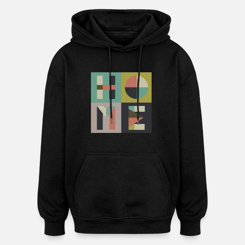 home - Sweat à capuche oversize unisexe - noir