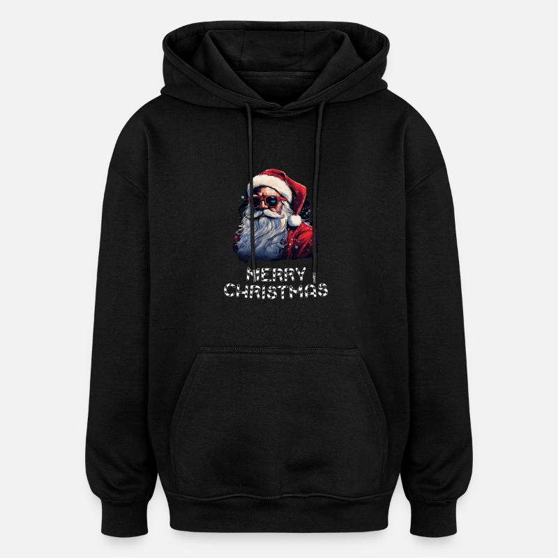 Père Noël - Marry Christmas - Sweat à capuche oversize unisexe - noir