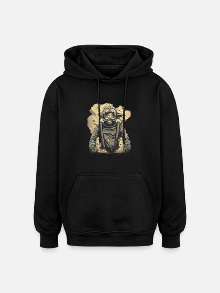 Diver - Oversized Unisex Hoodie - black