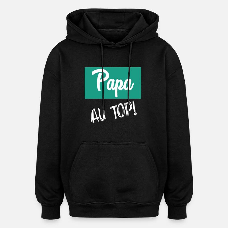 PAPÀ - Felpa con cappuccio unisex oversize - nero