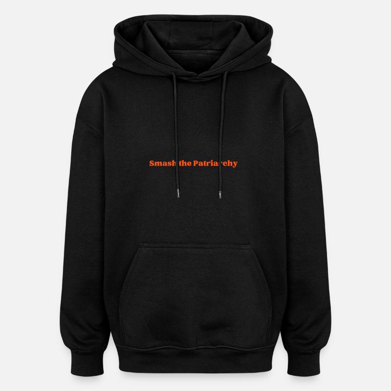 Smash the Patriarchy - bright red - Oversized Unisex Hoodie - Schwarz