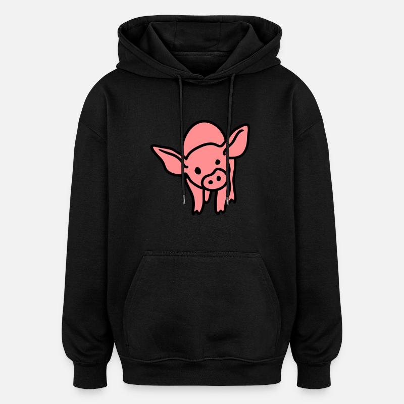 Ferkel 2 - Oversized Unisex Hoodie - Schwarz