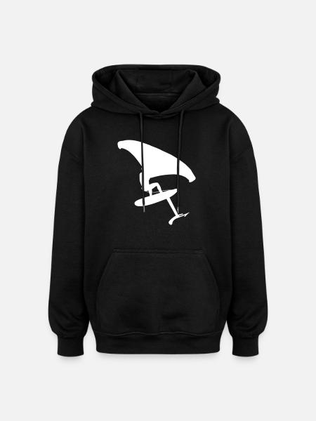 Dynamic wingsurfer on the water - Oversized Unisex Hoodie - black