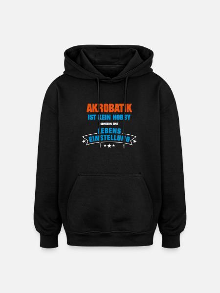 Akrobatik Sportart - Oversized Unisex Hoodie - Schwarz