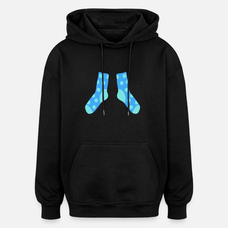 Chaussettes - Sweat à capuche oversize unisexe - noir