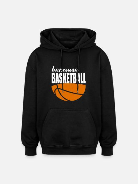basket-ball - Sweat à capuche oversize unisexe - noir