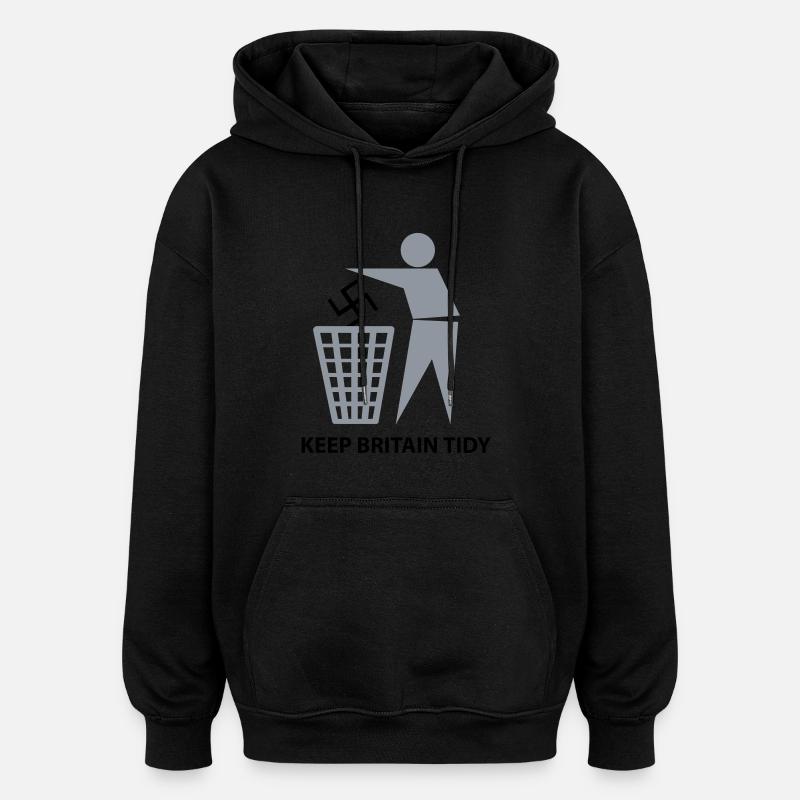 KEEP BRITAIN TIDY - Oversized Unisex Hoodie - black