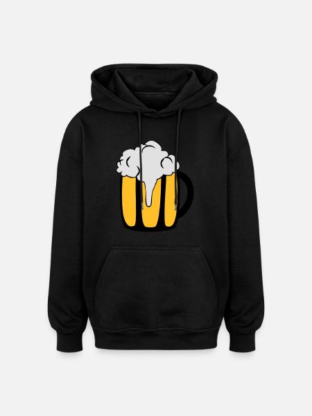 Bierglas - Oversized Unisex Hoodie - Schwarz