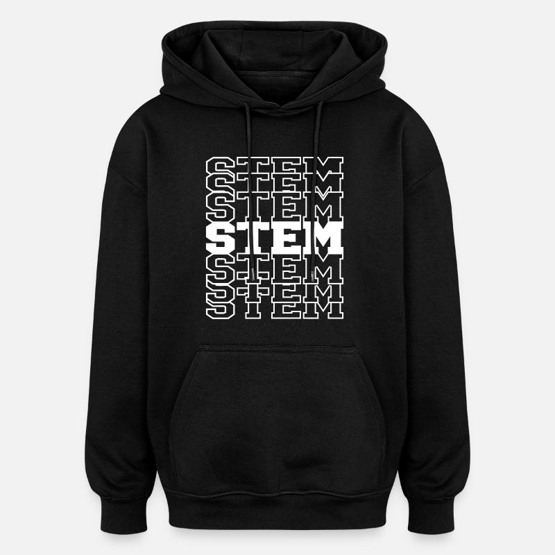 TIGE - Sweat à capuche oversize unisexe - noir