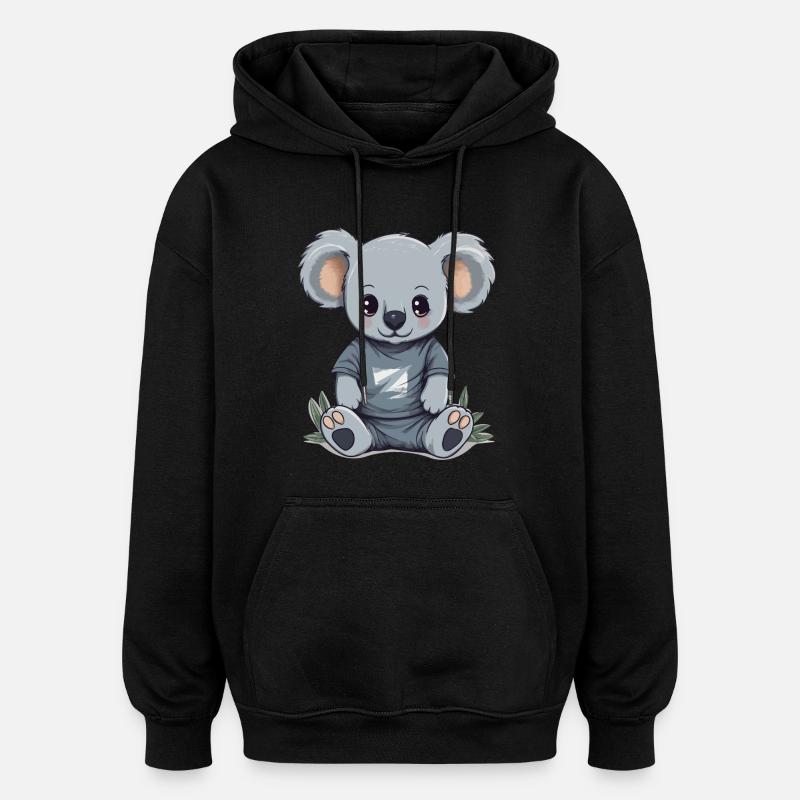 süßer Koala - Oversized Unisex Hoodie - Schwarz