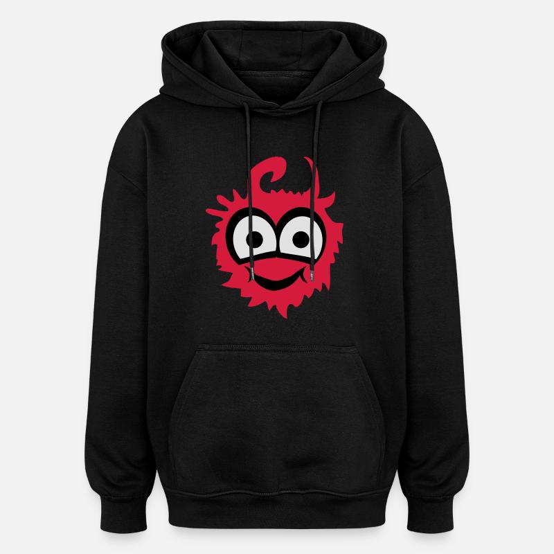 Monstre Mignon - Sweat à capuche oversize unisexe - noir