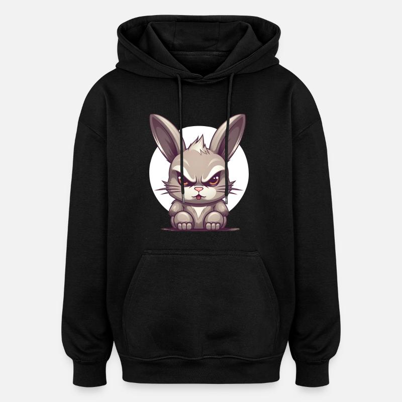 Grumpy Osterhase - Oversized Unisex Hoodie - Schwarz