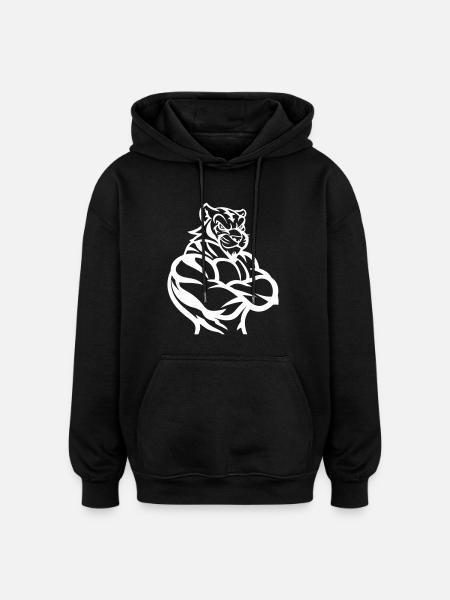 tiger - Oversized Unisex Hoodie - Schwarz