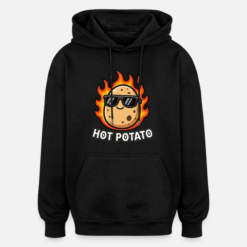 PATATE CHAUDE - Sweat à capuche oversize unisexe - noir