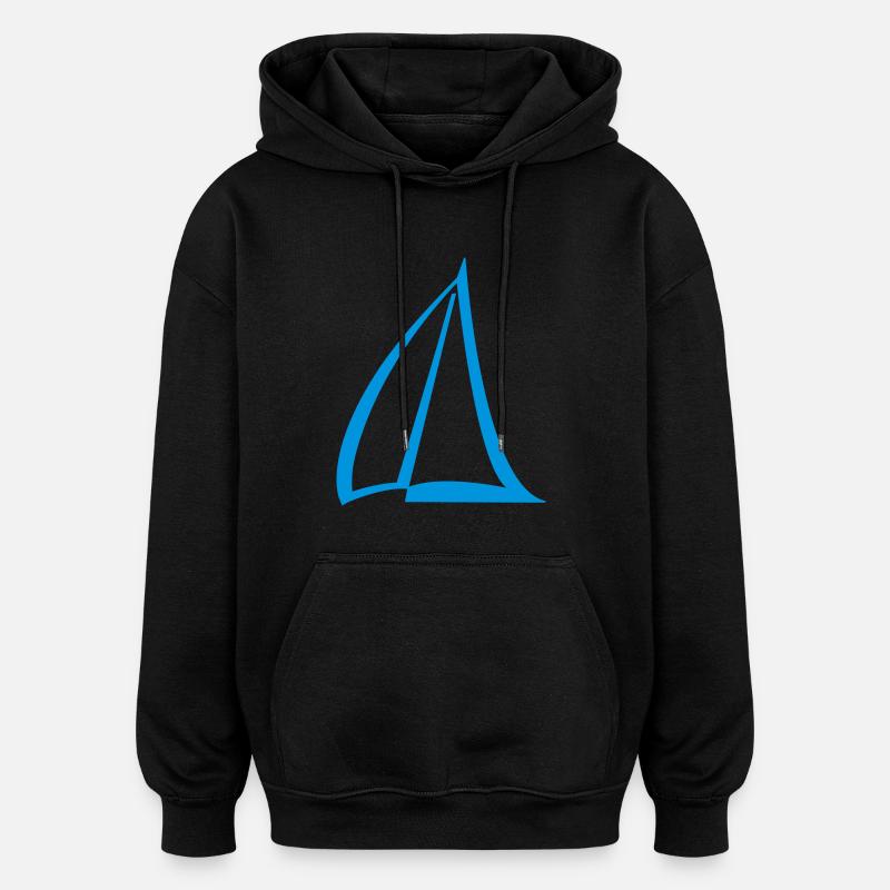 Navigation simple pictogramme - Sweat à capuche oversize unisexe - noir