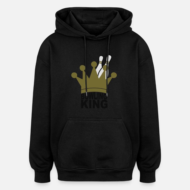 Bowling King - Oversized Unisex Hoodie - black