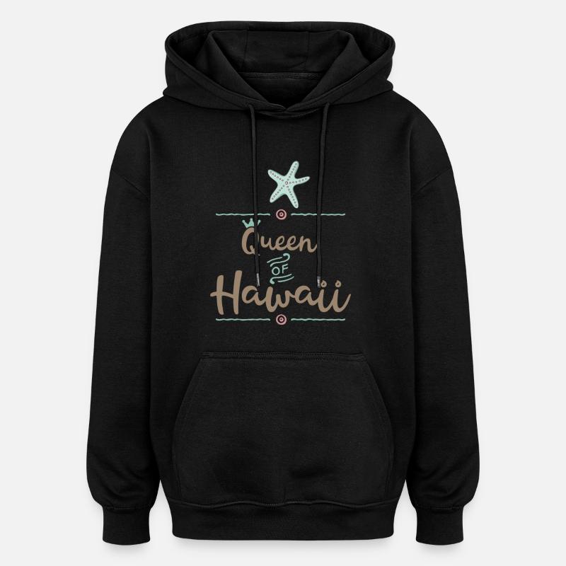 Hawaii - Sweat à capuche oversize unisexe - noir