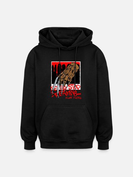 Never stop dreaming - bad dream - Oversized Unisex Hoodie - black