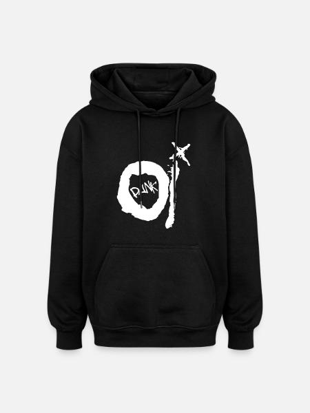 Oi Punk - Oversized Unisex Hoodie - black
