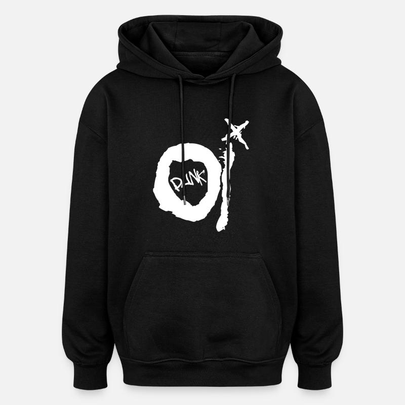 Oi Punk - Oversized Unisex Hoodie - black