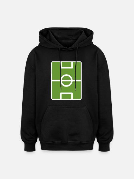 Fußball Feld - Oversized Unisex Hoodie - Schwarz