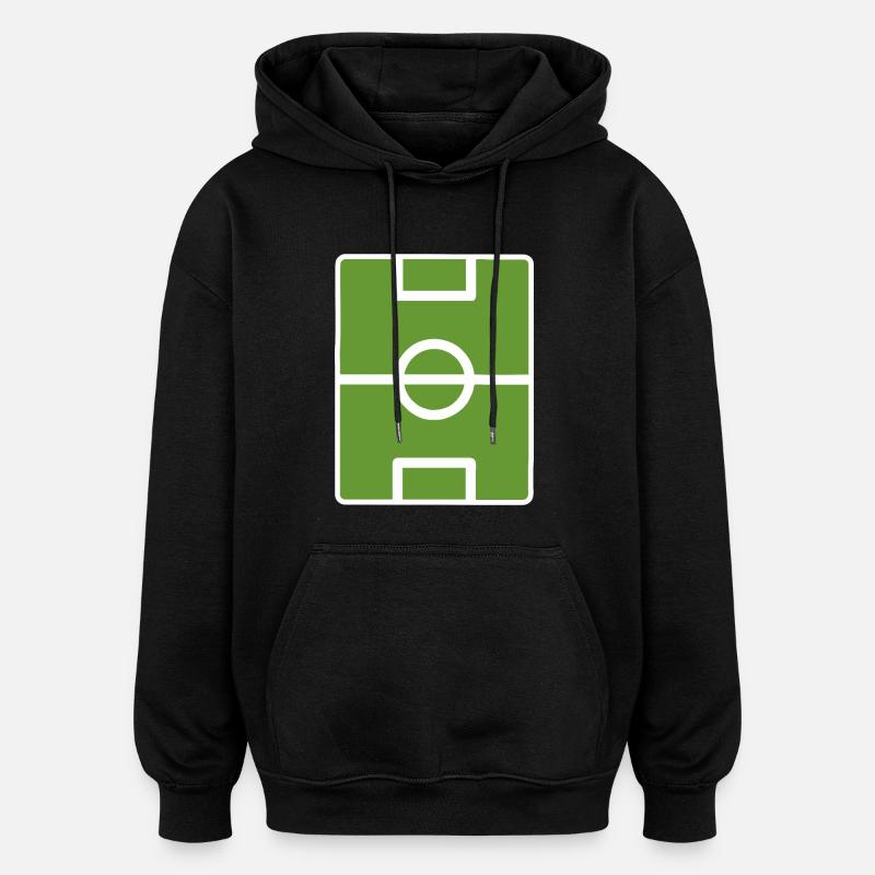 Fußball Feld - Oversized Unisex Hoodie - Schwarz