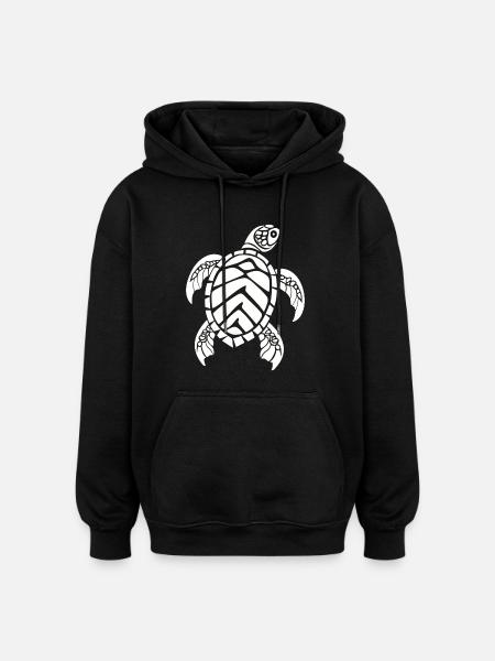Sea turtle - Oversized Unisex Hoodie - black