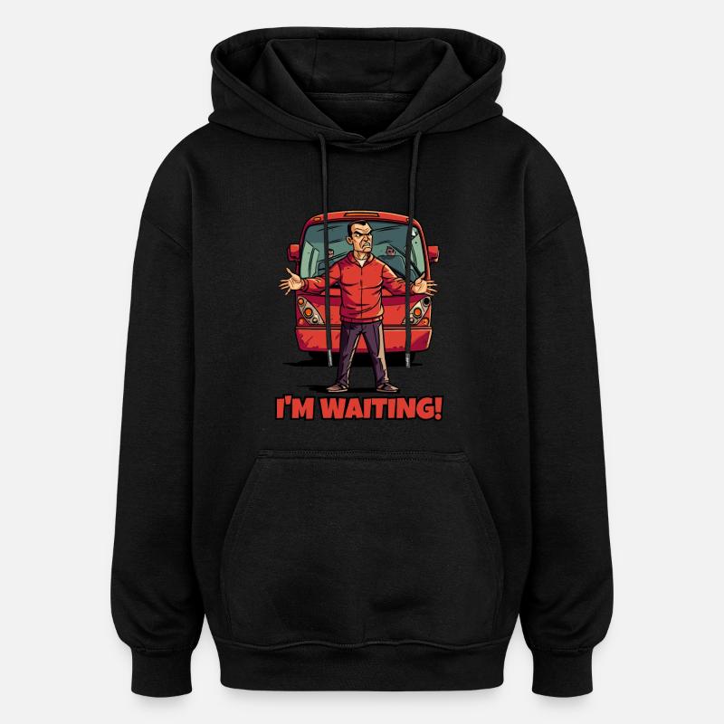 L’entraîneur fou attend l’équipe - Sweat à capuche oversize unisexe - noir