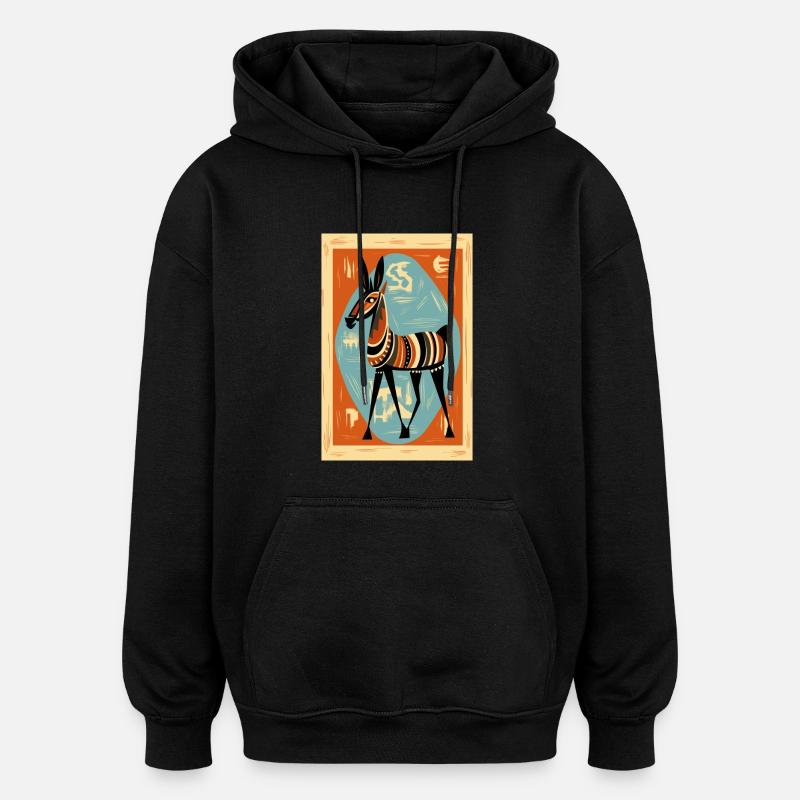 I love donkeys - Oversized Unisex Hoodie - black