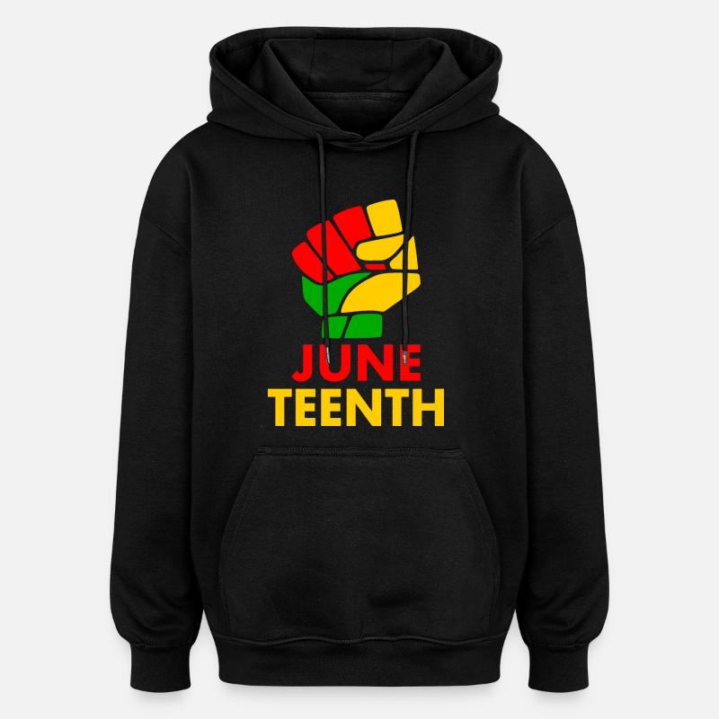juneteenth - Oversized Unisex Hoodie - black