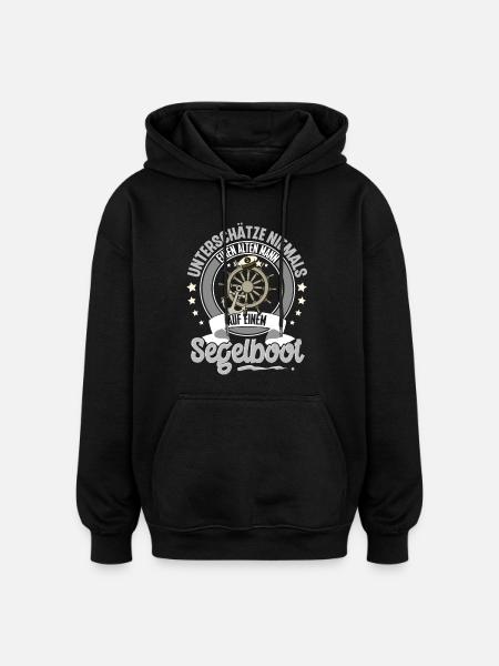 Segeln Segler Segelboot - Oversized Unisex Hoodie - Schwarz