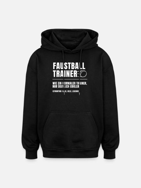 Faustball Trainer Definition - Oversized Unisex Hoodie - Schwarz
