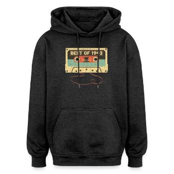 Best of 1943 80. Geburtstag Genial 80 Jahre alt - Oversized Unisex Hoodie - Anthrazit - Vorne - Noah (186cm)