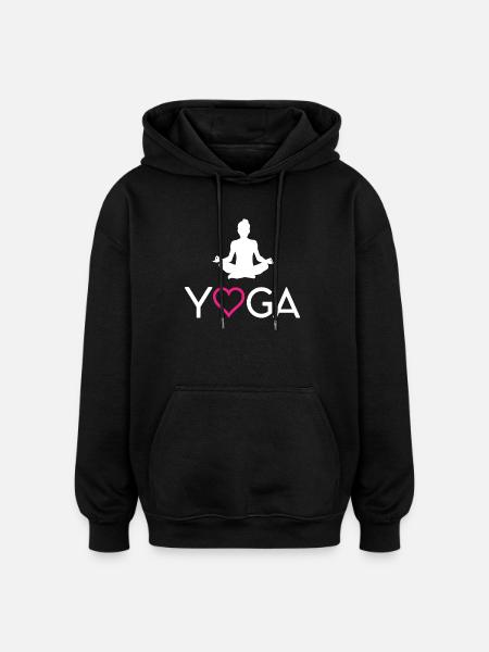 Yoga - Oversized Unisex Hoodie - black