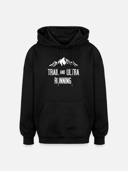 Trail et Ultra Running - Sweat à capuche oversize unisexe - noir
