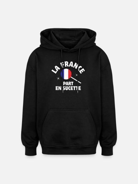 France was better before, French - Oversized Unisex Hoodie - black