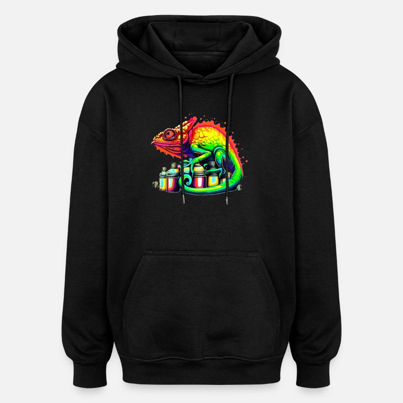 Chameleon - Oversized Unisex Hoodie - black
